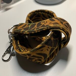 Brown Fabric Keychain